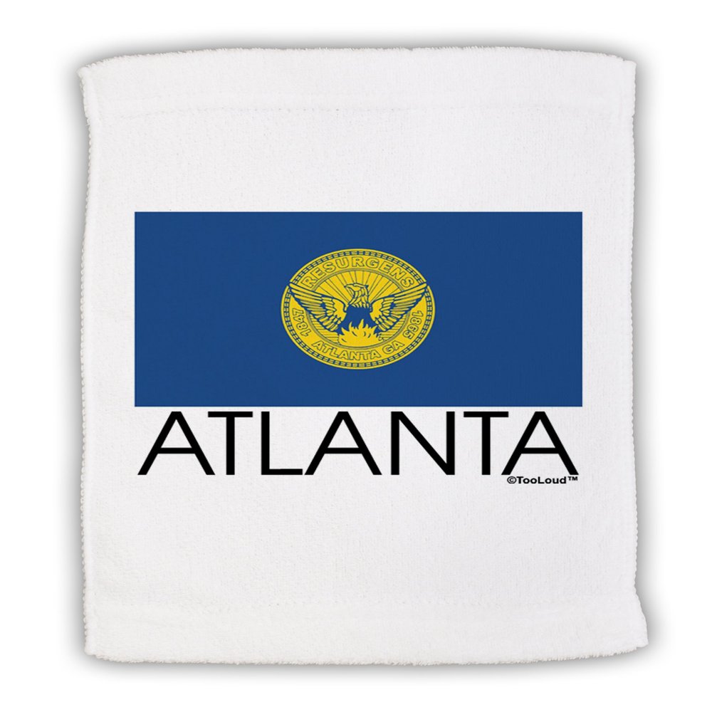 TOOLOUD Atlanta Georgia Flag Text Micro Terry Sport Towel 11"x18"