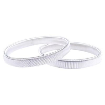 CH 1 Pair Elastic Armbands Shirt Sleeve Arm Band Stretch Holder (White)