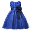ASHERANGEL Girls 3D Flower Formal Wedding Bridesmaid Party Dress Age 1-9 Years Navy view 1