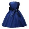 ASHERANGEL Girls 3D Flower Formal Wedding Bridesmaid Party Dress Age 1-9 Years Navy view 2