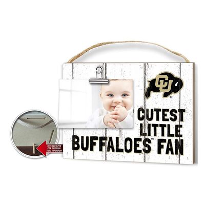 KH Sports Fan Cutest Little Colorado Buffaloes Fan Weathered Clip Photo Frame, Colorado (Boulder) Baby Gifts and Decor; Display Your Team Spirit with This Colorado (Boulder) Picture Frame