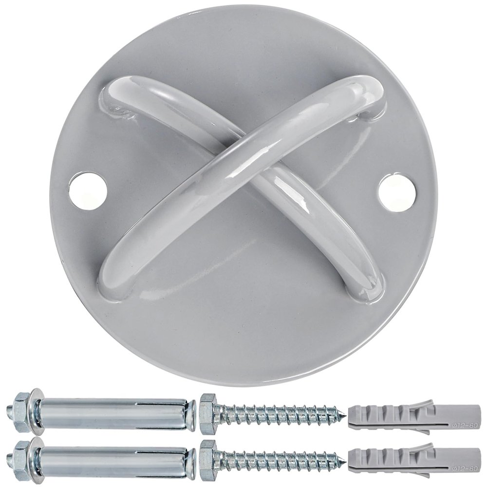 Faswin Wall Mount Bracket for Suspension Straps, Ceiling Anchor X Mount for Rings, Body Weight Strength Training Systems, Yoga Swings & Boxing Equipment