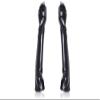 Black Leather Long Gloves Sexy PVC Look Dominatrix Costume Accessory Glove view 2