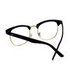 Shiratori New Vintage Fashion Half Frame Semi-Rimless Clear Lens Glasses Gold view 3