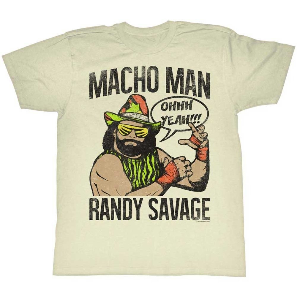 A&E Designs Macho Man Randy Savage T-Shirt, Off White, 2XL