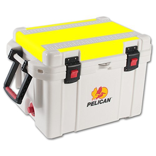 MightySkins (Cooler Not Included) Skin Compatible with Pelican 45 qt Cooler Lid wrap Cover Sticker Skins Solid Yellow