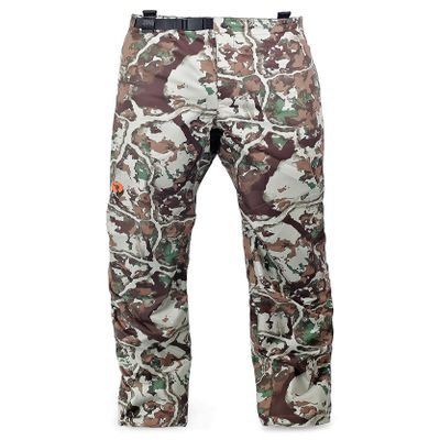 First Lite Men's Boundary Stormtight Pant - Lightweight Packable Waterproof Camo Hunting Pants - First Lite Fusion - Medium