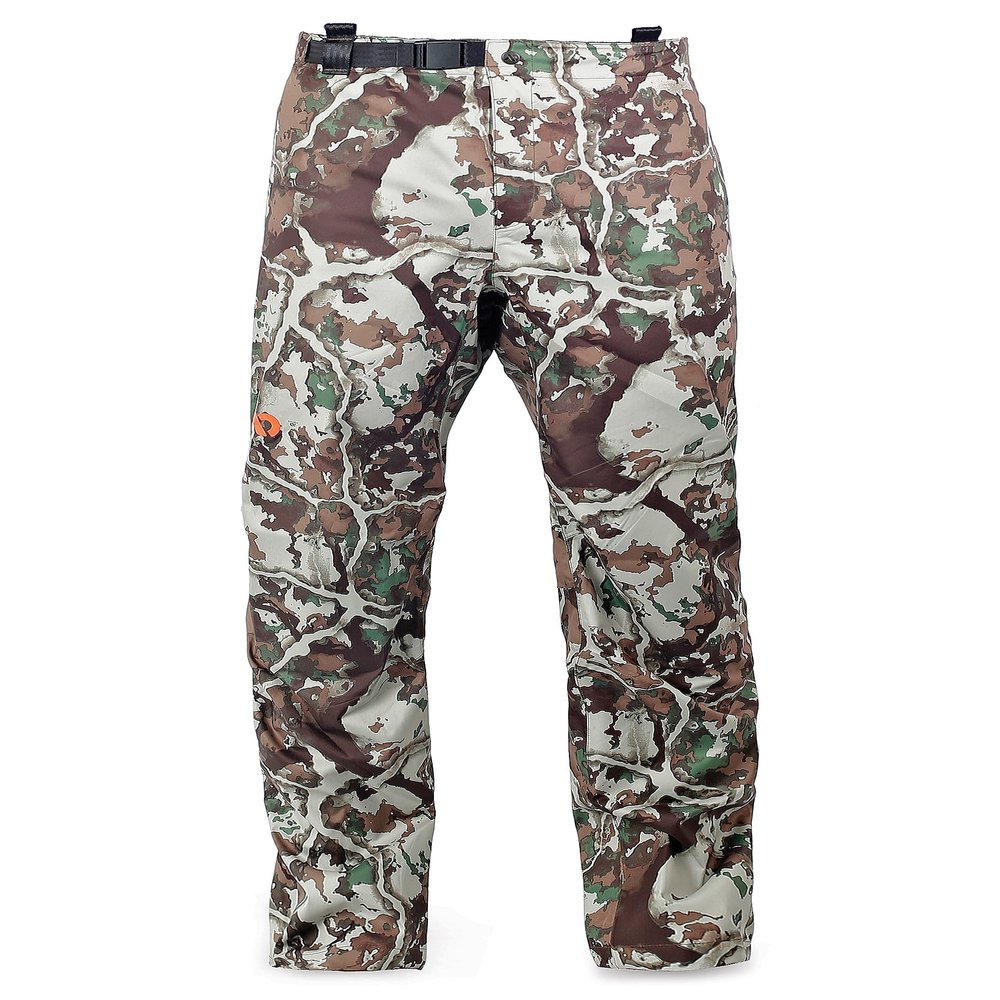 First Lite Men's Boundary Stormtight Pant - Lightweight Packable Waterproof Camo Hunting Pants - First Lite Fusion - Medium