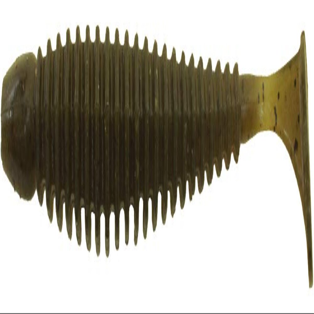 IMAKATSU Worm Ankle Goby Shad Tail 4" Eco Compatible #S-369 Muddy Green Pumpkin Pepper
