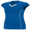 Augusta Sportswear Women's Wicking Cap Sleeve Jersey, Royal/White, X-Large view 1