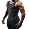 NELEUS Men's 3 Pack Athletic Compression Under Base Layer Sport Tank Top,01,Black,Grey,Red,L,EUR XL view 4