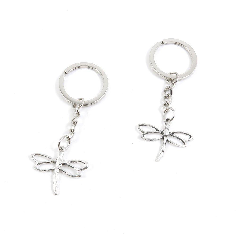 1 Pieces Keyring Keychain Keytag Key Ring Chain Tag Door Car Wholesale Jewelry Making Charms Y7YA2 Dragonfly