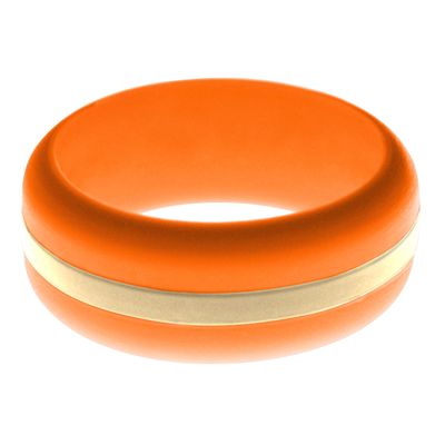 FLEX Ring - Womens Mens Orange Silicone Ring - Changeable Color Bands - Many Colors - Safe, Durable, Everyday Wear Wedding Band - 1 Ring - Sizes 4-16