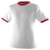 Augusta Sportswear 710 Adult's Ringer T-Shirt White/Red S view 1