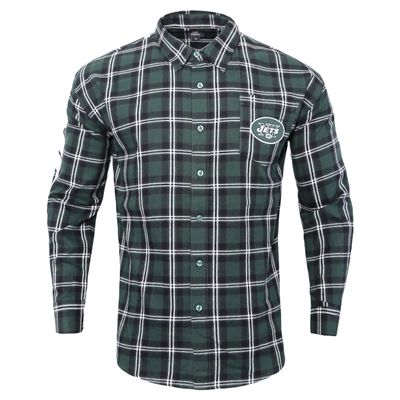 FOCO New York Jets Wordmark Basic Flannel Shirt Extra Large
