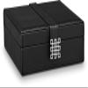 Glenor Co Ring Box Organizer - 54 Slot Classic Jewelry Display Case Holder - Storage Tray with Modern Buckle Closure, Large Mirror - for Rings and Cufflinks - Small for Travel - PU leather - Black view 4