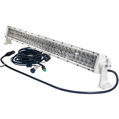 32" 4D-Series OZ-USA White Powder-Coated Marine Grade LED Lightbar Combo Spot/Flood Beam