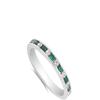 Eternity Simulated Emerald Stackable Ring New .925 Sterling Silver Band Size 9 view 2