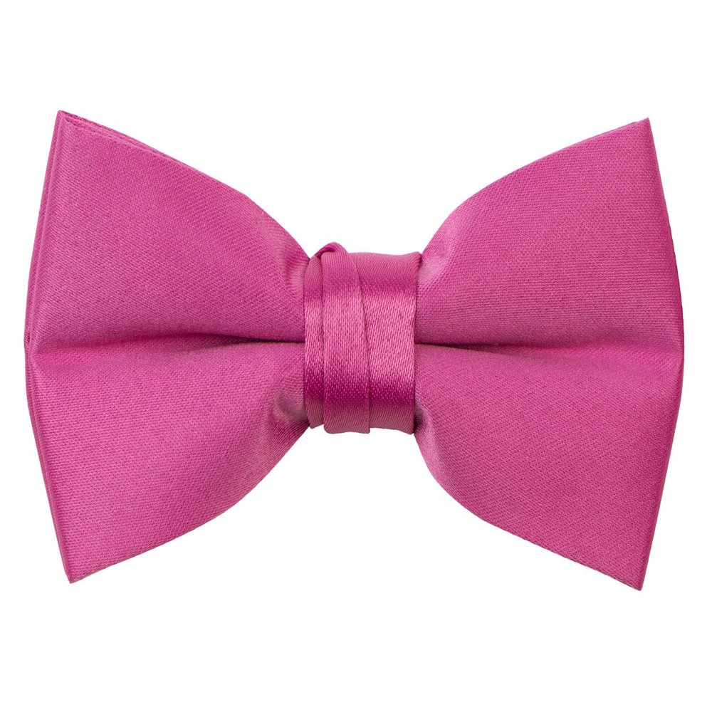 Spring Notion Boys' Pre-Tied Banded Satin Bow Tie, X-Large with Gift Box, Fuchsia
