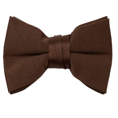 Spring Notion Boys' Pre-Tied Banded Satin Bow Tie, X-Large with Gift Box, Brown