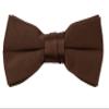 Spring Notion Boys' Pre-Tied Banded Satin Bow Tie, X-Large with Gift Box, Brown view 1