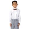 Spring Notion Boys' Pre-Tied Banded Satin Bow Tie, X-Large with Gift Box, Brown view 2