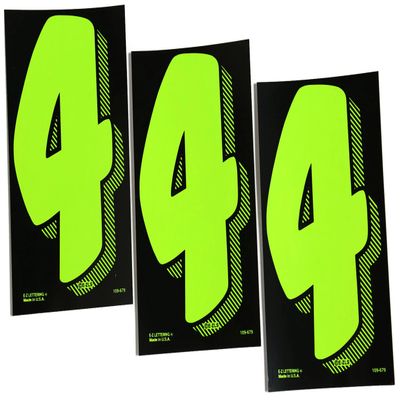 7 1/2 Green Chartreuse Pricing Numbers for Car Dealers 3 Dozen (# 4's)