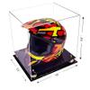 Better Display Cases Clear Acrylic Motorcycle Motocross or Racing Helmet Display Case with Gold Risers (A024-GR) view 2