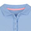 Nautica Girls' School Uniform Long Sleeve Polo, Light Blue, XX-Large(20) Plus view 2
