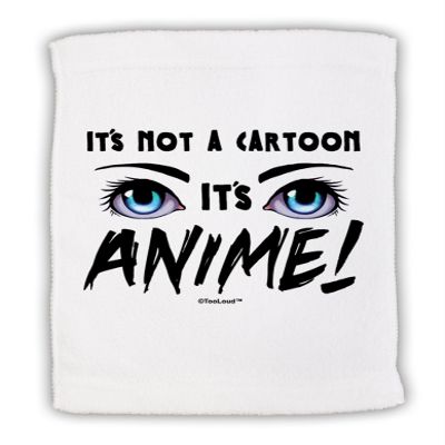 TOOLOUD Not A Cartoon Eyes Blue Micro Terry Sport Towel 11"x18"