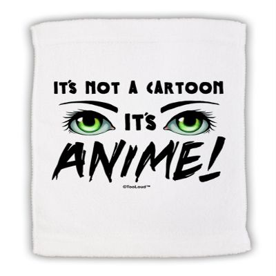 TOOLOUD Not A Cartoon Eyes Green Micro Terry Sport Towel 15" x 22"