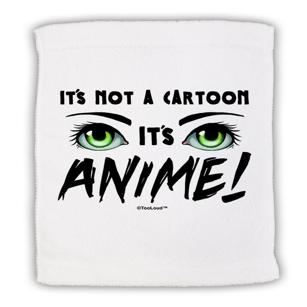 TOOLOUD Not A Cartoon Eyes Green Micro Terry Sport Towel 15" x 22"