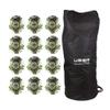 Rugged Soccer Futsal Ball Bundle  13 Items: (12 Futsal Balls and (1) Nylon Ball Bag  Indoor/Outdoor Low Bounce Soccer Ball for Practice and Matches (Green Gold Matte, Size 3) view 1