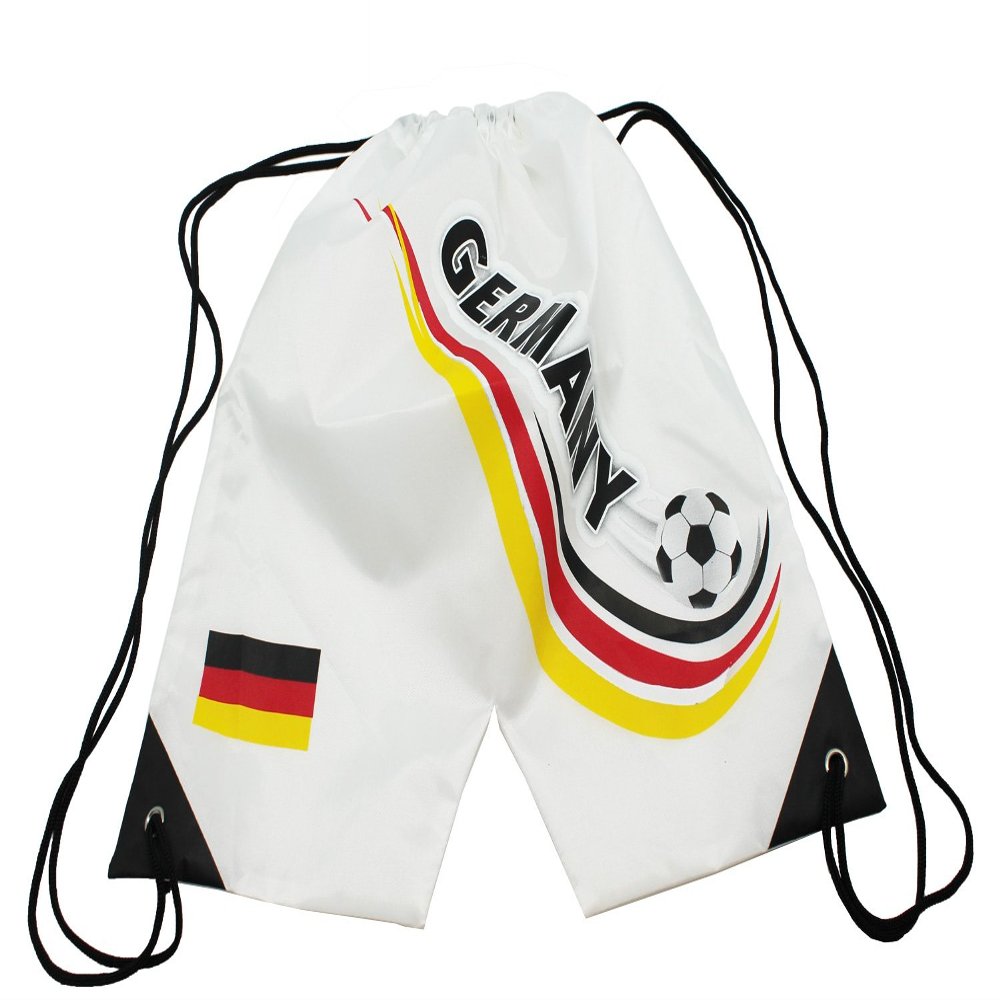 Idena Trouser-Shaped Germany Sports Bag Gym Bag approx. 39 x 36 cm, White