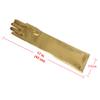 DreamHigh Women's 17" Long Satin Cosplay Finger Gloves Gold view 3
