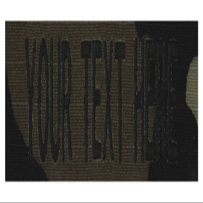 Custom Uniform Name Tape. Woodland, 6 Inch Hook Fastener
