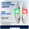 Five Oceans LED Boat Navigation Lights, Bow Light, Vertical Mount Sidelight, Red & Green, 12-Volt, USCG 2NM - FO3840 view 2