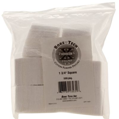 Bore Tech Square 500/bag Patch, 3/4"