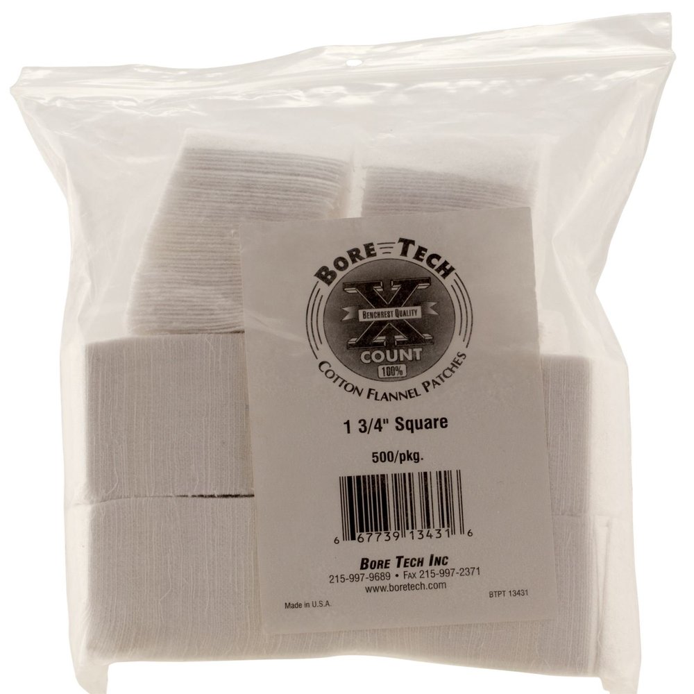 Bore Tech Square 500/bag Patch, 3/4"