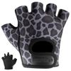 Contraband Pink Label 5297 Womens Design Series Leopard Print Lifting & Rowing Gloves (Pair) - Lightweight Vegan Medium Padded Microfiber Amara Leather w/Griplock Silicone (Charcoal Gray, X-Small) view 1