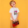 lepni.me Kids T-Shirt I Love 80s Old School Band Concert Clothing Music Merch (7-8 Years White Multi Color) view 2