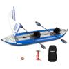 Sea Eagle 420X Explorer Inflatable Kayak- Fishing, Touring, Camping, Exploring &White Watering-Self Bailing, Removable Skeg, Drop Stitch Floor (420X QuikSail Package) view 1