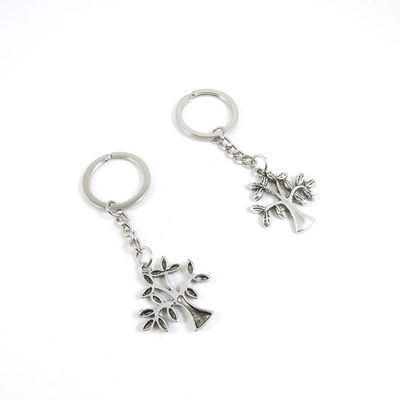 1 Pieces Keyring Key Ring B3CJ2 Life String Tree Oak Keychain Automotive Car Door Key Tags Findings Charms Chains