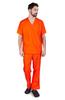 M&M SCRUBS Mens Scrub Set Medical Scrub Top and Pants XXL Orange view 1