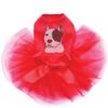 Pit Bull Bling Rhinestone Dog Tutu Dress, 4XL Red view 1