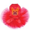 French Bull Dog Bling Rhinestone Dog Tutu Dress, S Red view 1