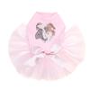Brown Bulldog Face Bling Rhinestone Dog Tutu Dress, 2XL Pink view 1