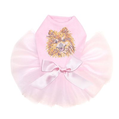 Pomeranian Bling Rhinestone Dog Tutu Dress, 2XL Pink
