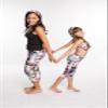 YogaBerries Kids Capri Yoga Pants Printed Stretchy Soft Active, 4 Way Stretch Spandex Running Tights, Workout, Casual Wear Leggings for Young Girls. (Southern California, 7/8) view 2
