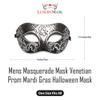 Black and Silver Masquerade Mask For Men - Antique Look Mask for Venetian Party, Masquerade Party, Mardi Gras, Prom, Halloween & Masquerade Ball view 3